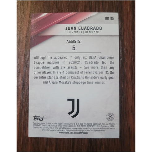 21/22 Topps UEFA Champions League Soccer Best Of The Best Juan Cuadrado