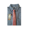English Laundry Men's Blue Mini Check Dress Shirt and Pink Necktie, Size 12 - MGworld