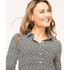 Cleo Women's Petite Long Sleeve Tie Waist Shirt Top