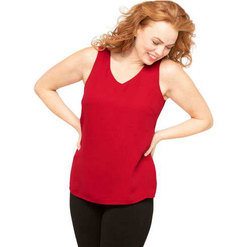 Cleo V-Neck Sleeveless Blouse