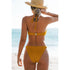 Cupshe Yellow Braided Halter Bikini | S
