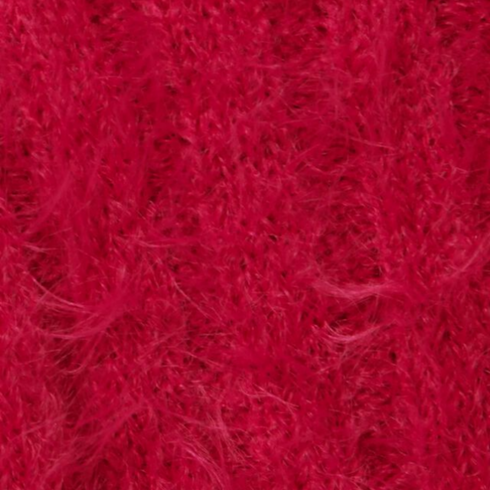 Garage Fuzzy Front-Tie Cardigan Crop Top on Sale, Red