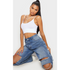 PrettyLittleThing White Jersey Elasticated Bralet