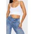PrettyLittleThing White Jersey Elasticated Bralet