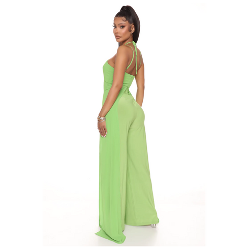 FashionNova Tulum Vibes Jumpsuit - Green