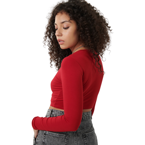 Garage Kylie Crop Top, Red, XS | on Sale