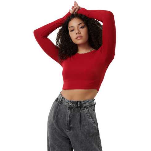 Garage Kylie Crop Top, Red, XS | on Sale