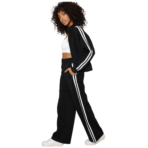 Garage Side-Stripe Wide Leg Pants