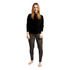 Cuddl Duds Leggings elásticos negros de vellón | METRO