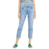 Loft Destructed Super Soft Girlfriend Jeans in Light Vintage Indigo Wash