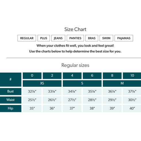 Maurices Size Chart