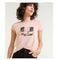 Reitmans Women's Pink Short Sleeve Printed Tee