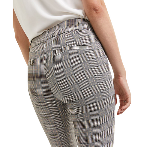 Reitmans Straight Grey Glen Plaid Pull On Pants The Iconic