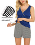 Ekouaer 3 in 1 Maternity Pregnancy Nursing Pajamas Set | M